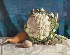 Egg and Cauliflower Still Life by George Washington Lambert