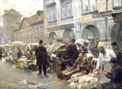 Egg market in Prague by Luděk Marold