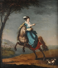 Equestrian portrait of Carlota Joaquina de Bourbon by Domingos Sequeira