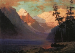 Evening Glow at Lake Louise, Rocky Mountains, Canada by Albert Bierstadt