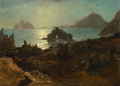 Farallon Islands, Pacific Ocean, California by Albert Bierstadt