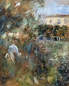 Femme au jardin (villa Arnulphi à Nice) by Berthe Morisot