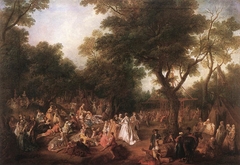 Fête in a Wood by Nicolas Lancret