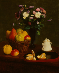 Flowers and fruit by Henri Fantin-Latour