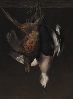 Game. A Pheasant and an Eider by Johan Laurentz Jensen