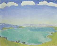 Genfersee von Caux aus by Ferdinand Hodler