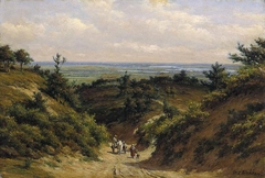 Gezicht op de Ooijpolder vanaf de Holleweg bij Berg en Dal by Willem Carel Nakken