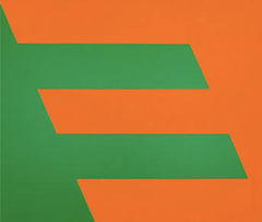 Green and Orange by Carmen Herrera