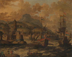 Harbour in the Mediterranean by Peter van de Velde