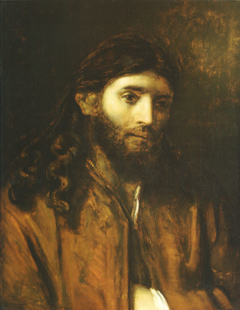 Head of Christ facing right by Rembrandt