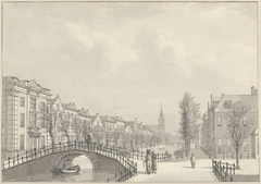 Het Rapenburg te Leiden, 1807 by Hermanus Numan