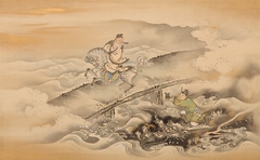 Huang Shigong on Horseback and Zhang Liang on a Dragon by Kanō Tsunenobu