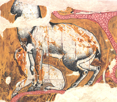 Ibex and Dog from the Tomb of Qenamun by Nina M Davies