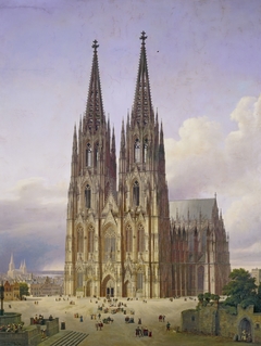 Ideal View of Cologne Cathedral from Southwest by Carl Hasenpflug