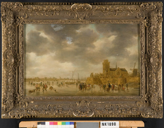 IJstafereel bij Dordrecht by Jan van Goyen