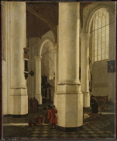 Interior of the Oude Kerk, Delft, with the Mausoleum of Pieter Pietersz Hein, Lieutenant-Admiral of Holland by Unknown Artist