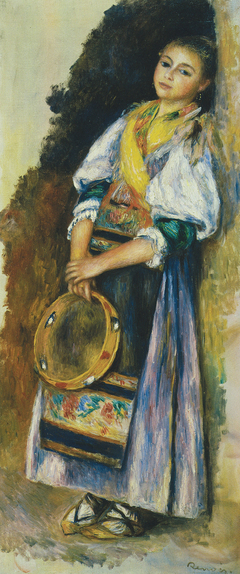 Italian Woman with Tambourine by Auguste Renoir