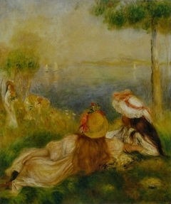 Jeunes filles au bord de la mer by Auguste Renoir