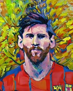 KINGMESSI (2022) Painting by Robin Fadel by Robin Fadel