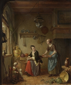 Kitchen Scene by Willem Joseph Laquy