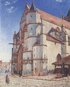 L'Église de Moret au soleil du matin by Alfred Sisley