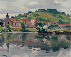 L'église et le village de la Frette by Albert Marquet