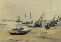 La plage à marée basse by Edouard Manet