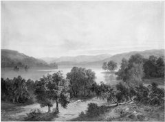 Lake Scene by Charles XV of Sweden