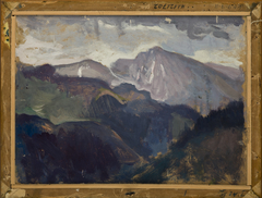 Landscape from the Tatra Mountains – two-sided painting by Jan Stanisławski