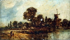 Landscape with a Mill by Charles-François Daubigny