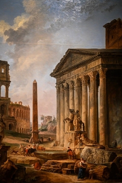 Landscape with a Temple by Hubert Robert