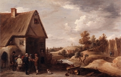 Landscape with Figures before a House with Straw Roof by David Teniers the Younger