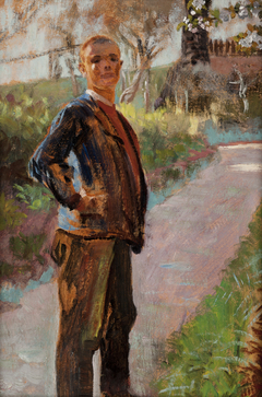 Landscape with the Artist's Son on a Path by Jacek Malczewski