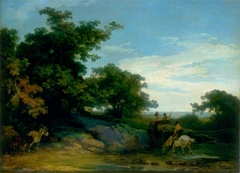 Landscape with Travellers by Philip James de Loutherbourg