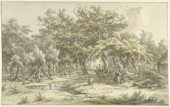 Landschap bij Eext (Drenthe) by Egbert van Drielst