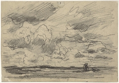 Landschap met dreigende lucht by Egbert Rubertus Derk Schaap