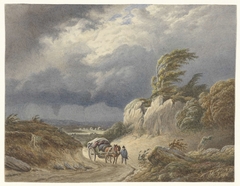 Landschap met naderende storm by Matthijs Maris