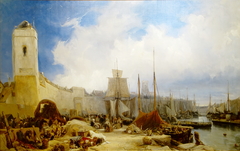 Le port de Dunkerque by Eugène Isabey