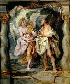 Le Prophète Élie nourri par un ange by Peter Paul Rubens