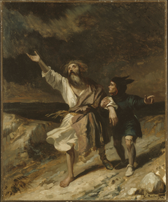 Le roi Lear et son fou pendant la tempête by Louis Boulanger