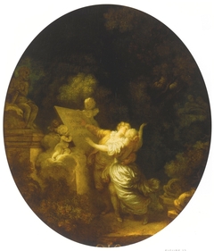 Le serment d'amour by Jean-Honoré Fragonard