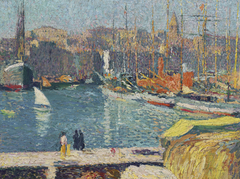 Le vieux port de Marseille by Henri-Jean Guillaume Martin