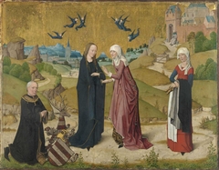 Marienleben: Heimsuchung Mariae und der Stifter Johann von Hirtz by Master of the Life of the Virgin