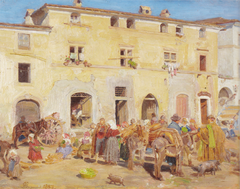 Market Square in Sora. Italy by Joakim Skovgaard