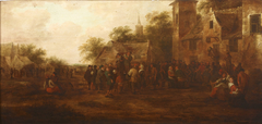 Meeting in Front of the Tavern by Nicolaes Molenaer