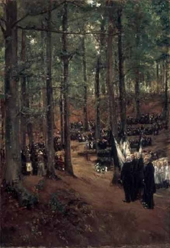 Memorial Service for Kaiser Friedrich at Kösen by Max Liebermann