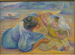 Mère jouant avec son enfant by Henri-Edmond Cross