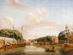 Nieuwe vischmarkt aan de Blaak by Nicolaes Muys