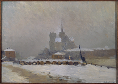 Notre-Dame de Paris Effet de neige, le soir by Anonymous