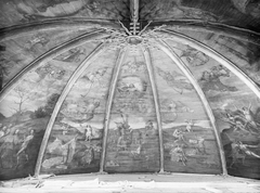 Painted ceiling vault with the Last Judgement by Jacob Cornelisz van Oostsanen